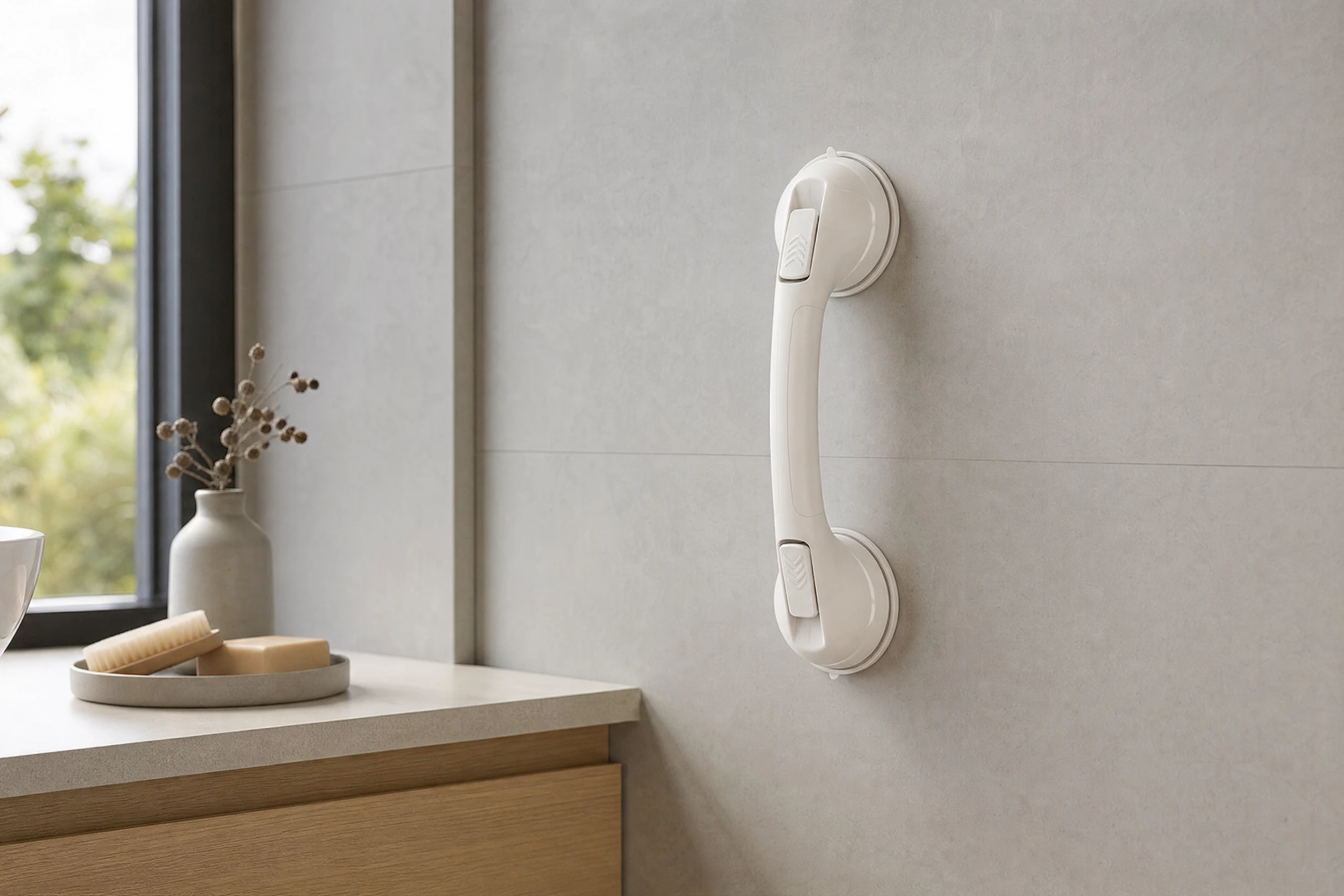Before choosing a suction handle, look closely at the wall