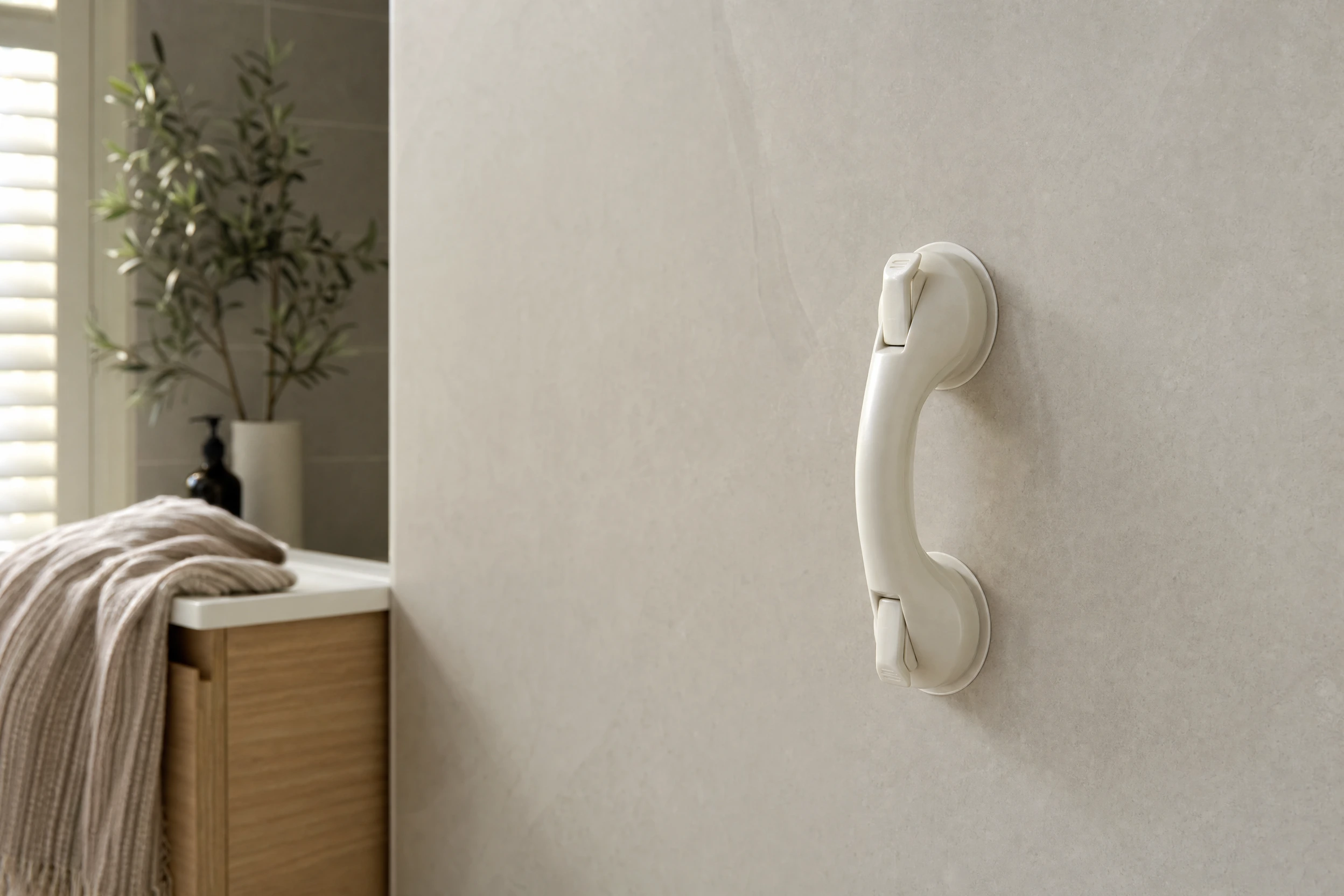 Before choosing a suction handle, look closely at the wall