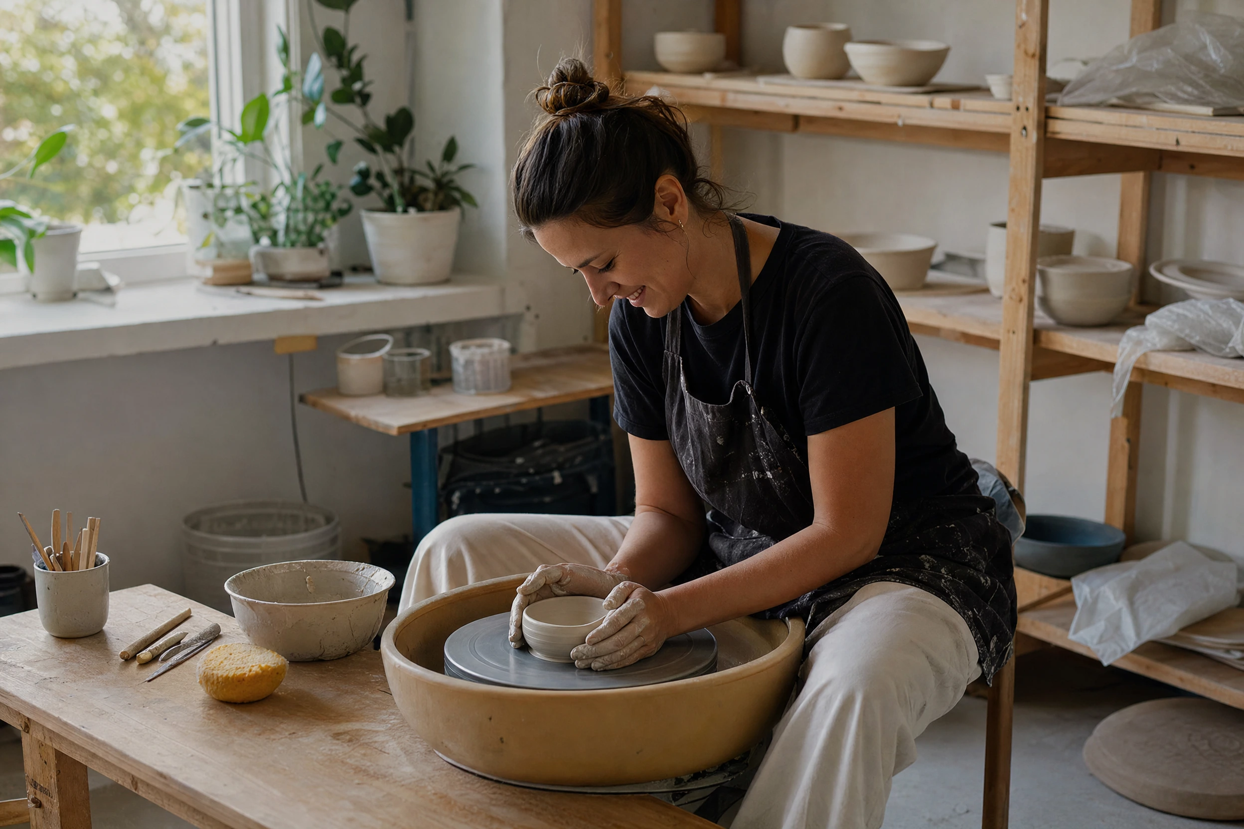 Try clay before committing to a pottery course